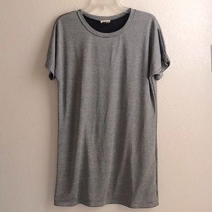 Silver Fancy Tee Shirt Dress